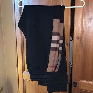 Burberry Jogging Pants men's/unisex  (Check Panel) sweatpants